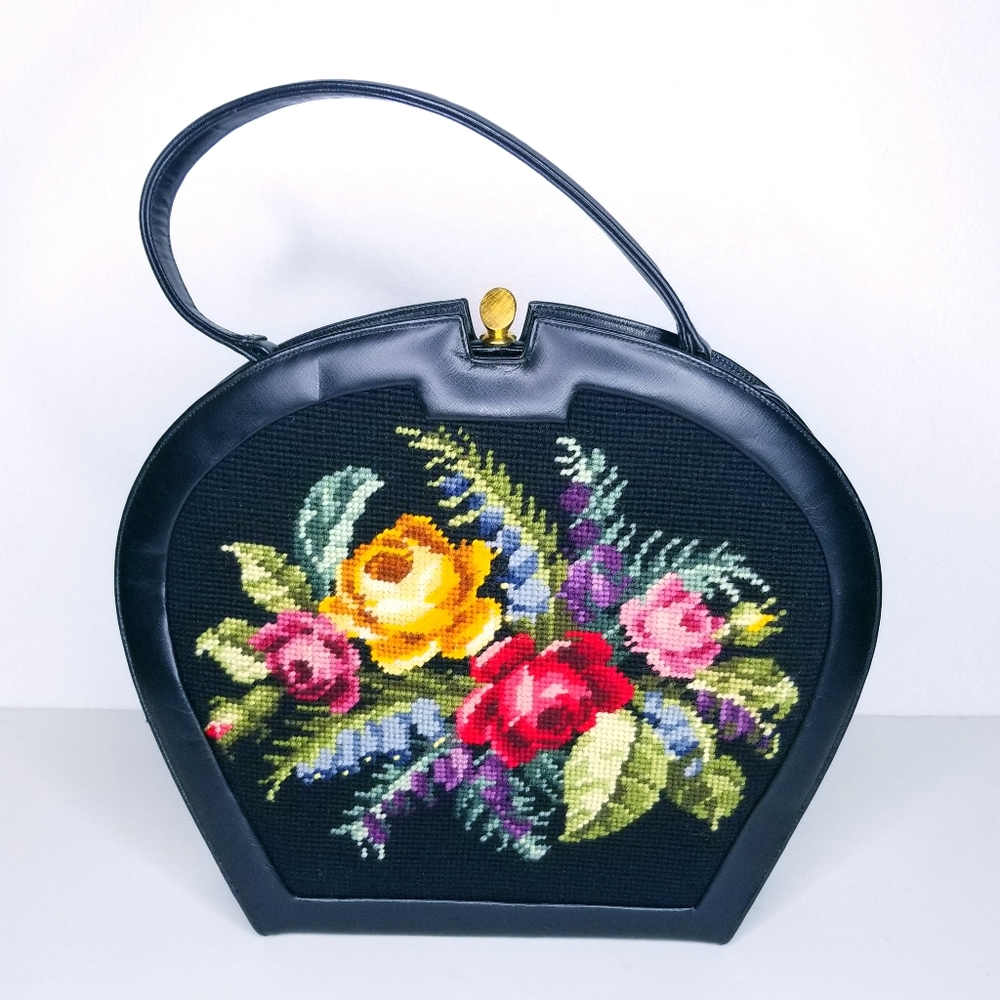 VINTAGE ORIGINAL BY CAPRICE Tapestry Needlepoint Handbag